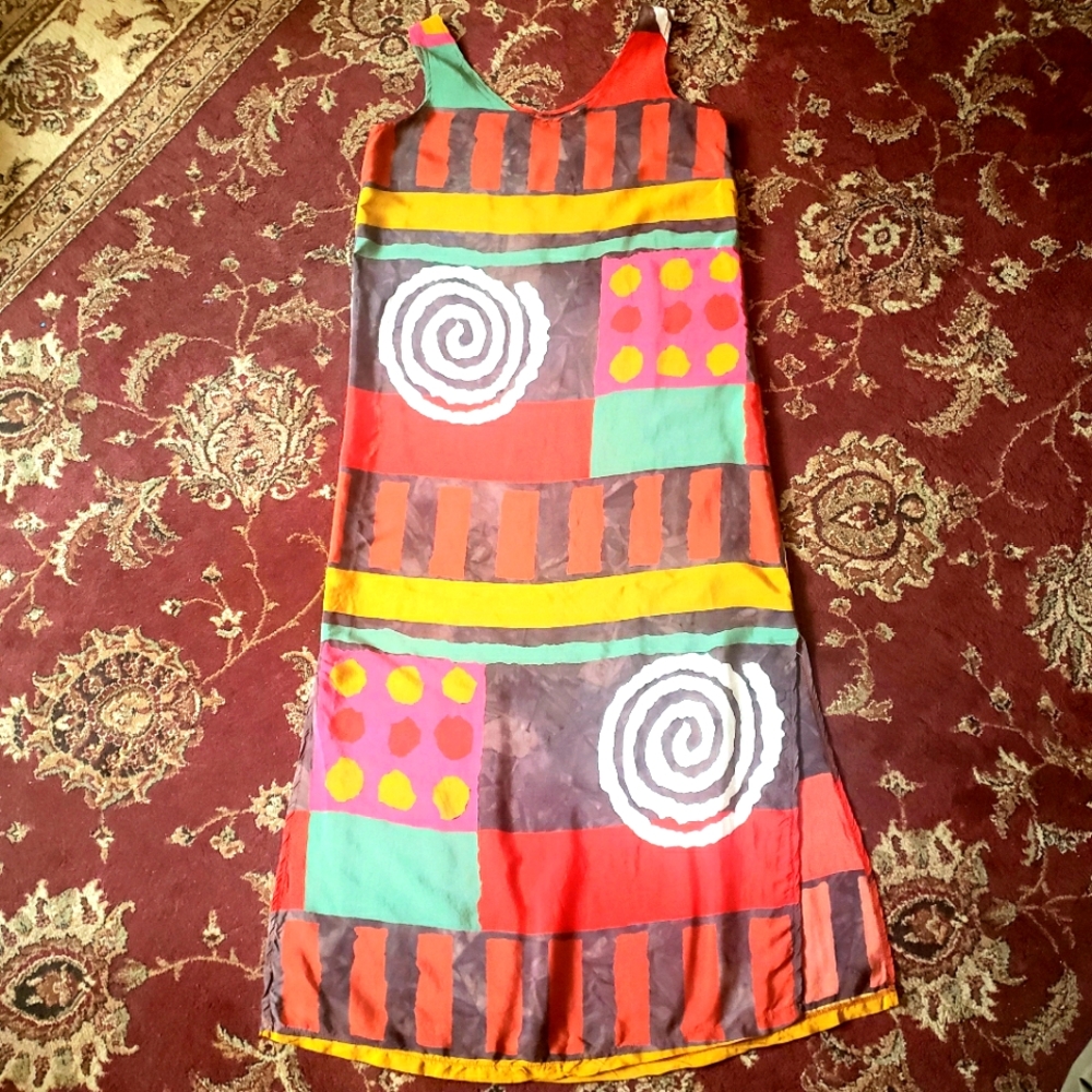 Patterned Maxi Dress, size S